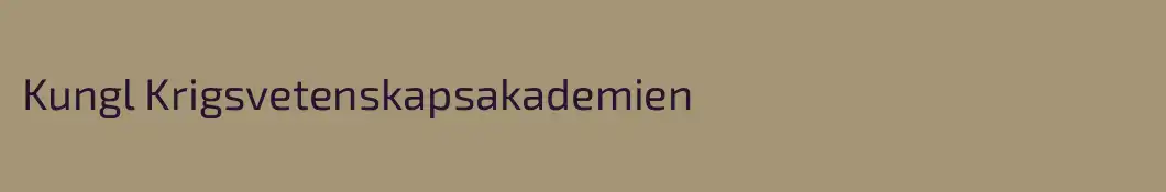 Kungl Krigsvetenskapsakademien